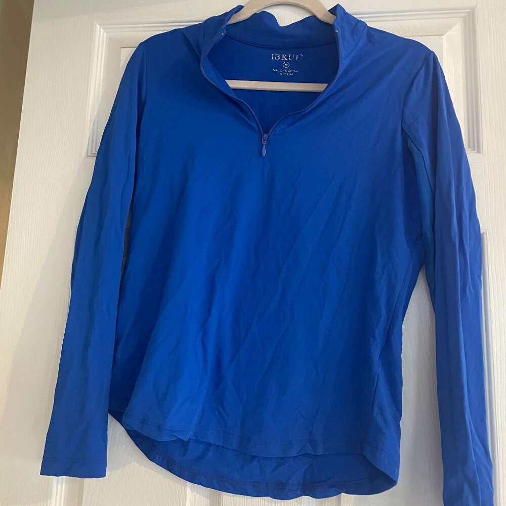 IBKUL Blue Long Sleeve Zip Up